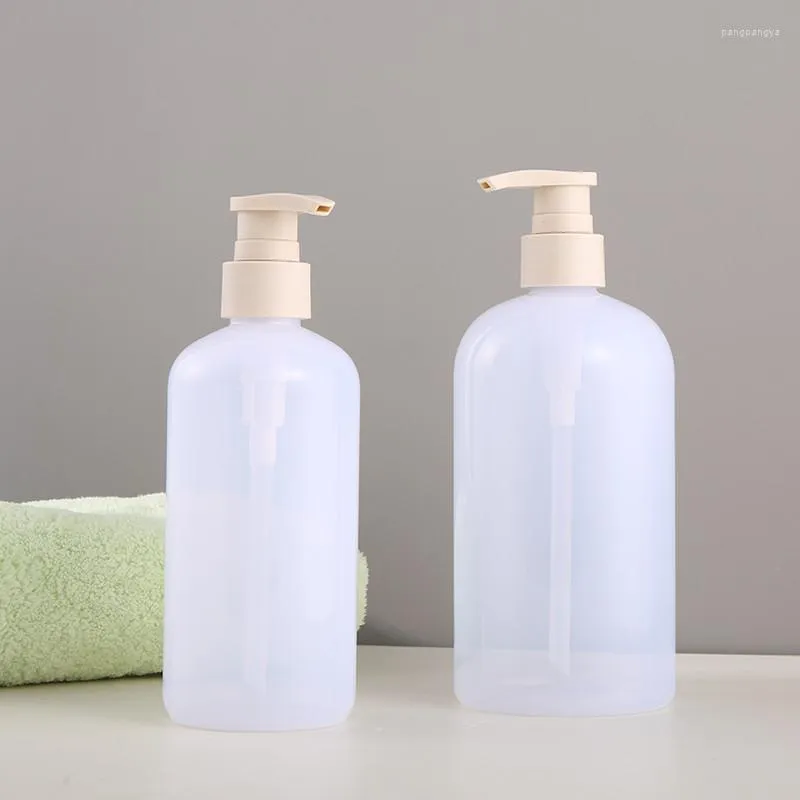 Garrafas de armazenamento 10 pçs/lote 300ml 500ml banheiro portátil dispensadores de sabão loção shampoo chuveiro gel titular dispensador vazio bomba de banho garrafa