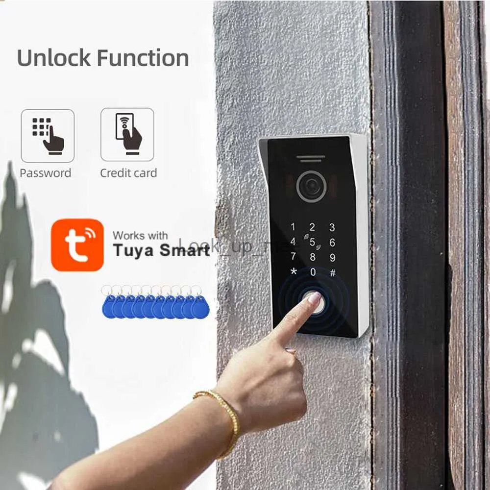 Doorbells Tuya Waterproof Wifi HD Video Doorbell Camera Wireless POE Door Bell Outdoor Intercom and Code Keypad/RFID Cards Access Control HKD230918