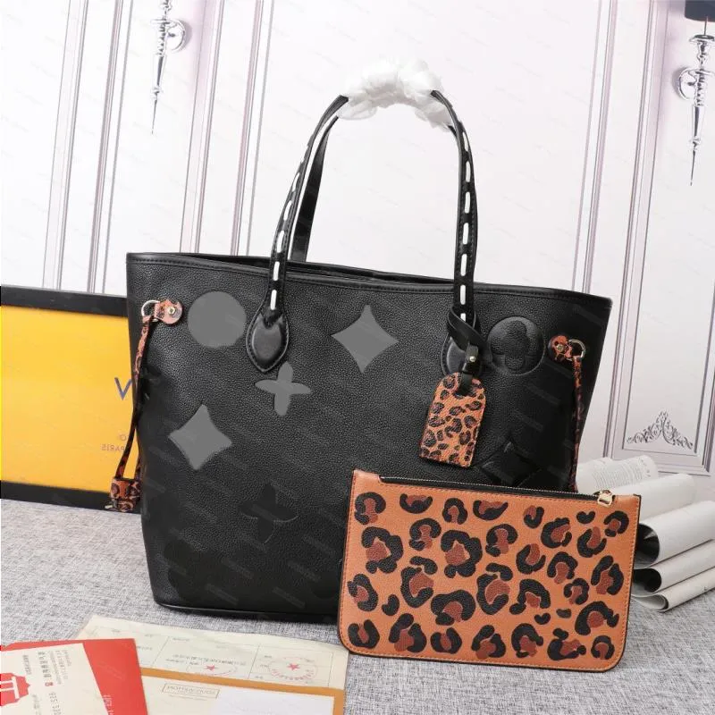 El çantaları messenger alışveriş baskısı lüksler kadın moda tote çantaları leopar deri omuz orijinal tasarımcı çantalar moda çantaları çiçek emziriyor