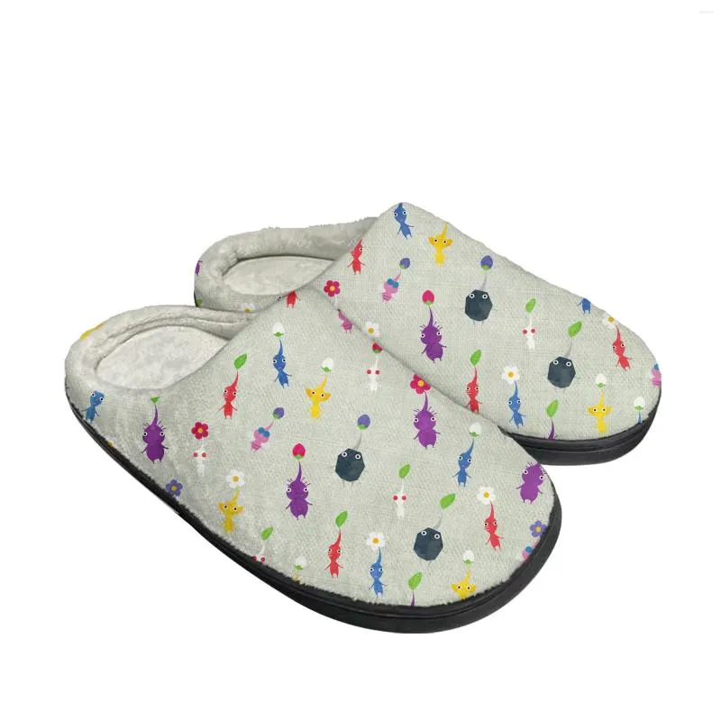 Hausschuhe Pikmin Home Baumwolle Cartoon Spiel Herren Damen Teenager Mode Plüsch Schlafzimmer Casual Halten Warme Schuhe Maßgeschneiderte Slipper