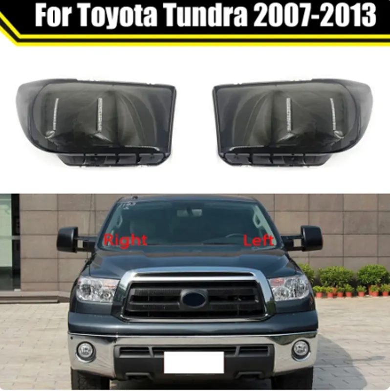 Auto Faro Anteriore Copertura Del Faro Paralume Coprilampada Testa Della Lampada Della Luce Tappi Lente In Vetro Borsette Caso Per Toyota Tundra 2007 ~ 2013