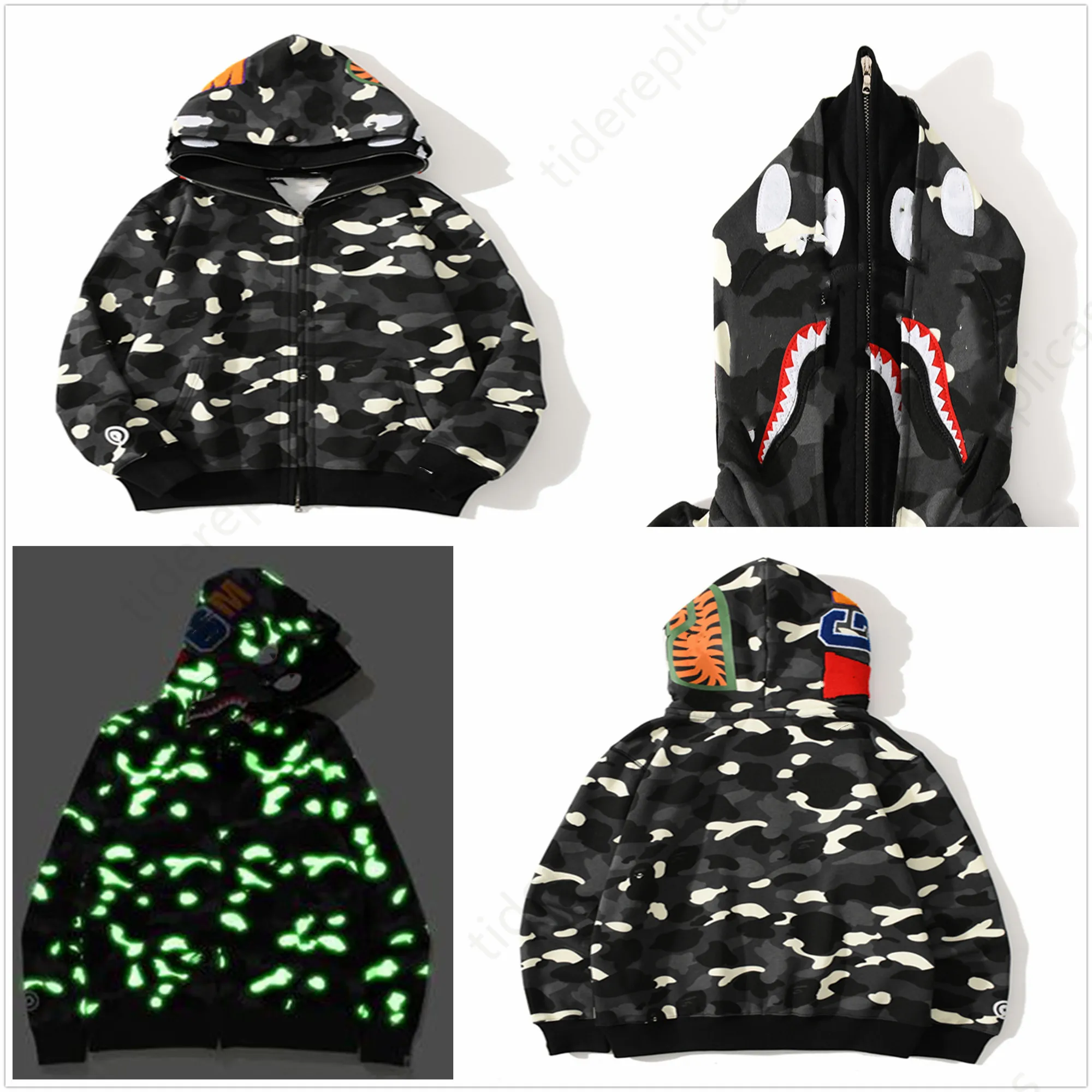 Designer Shark Reflective Double Cap Paul And Shark Hoodie Designer Shark Reflective Double Cap Paul And Shark Hoodie