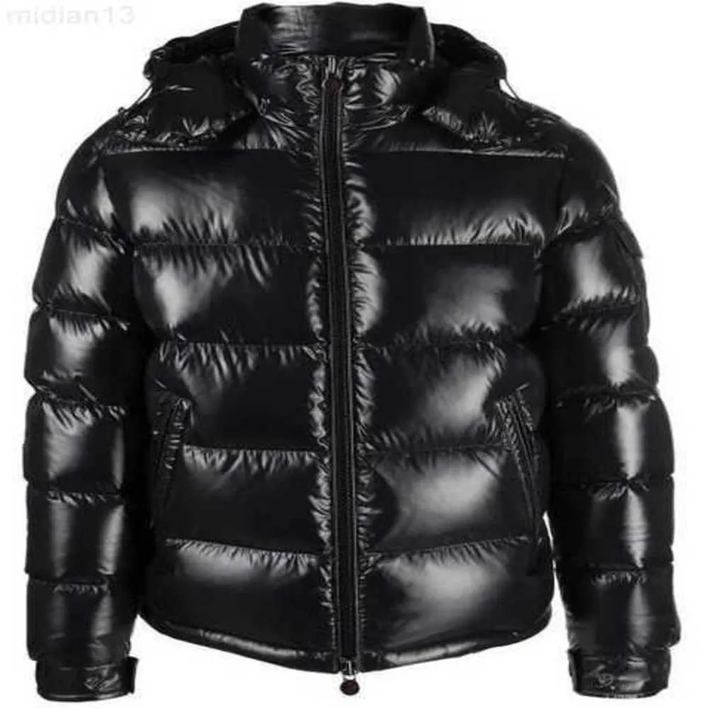 Diseñador para hombre brillante purffer chaquetas parkas abrigos negros con capucha calidad casual doudoune homme pluma outwear doble cremallera chaqueta acolchada insignia llena 21gn7