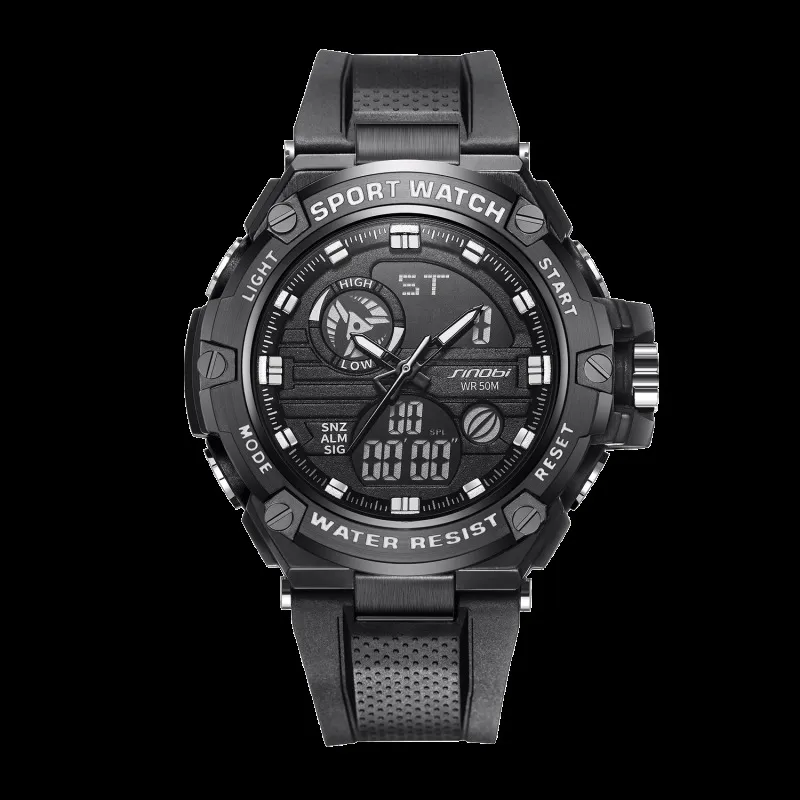 Men's cool sports multi-functional waterproof glow-in-the-dark watch quartz watch