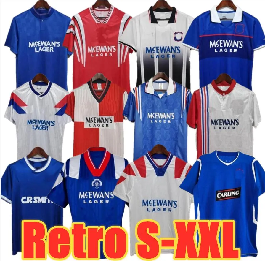 Glasgow Rangers FC Retro voetbalshirts GERRARD GASCOIGNE LAUDRUP MCCOIST gerrard MCCOIST voetbaluniformen 87 90 92 93 94 95 96 97 99 01 08