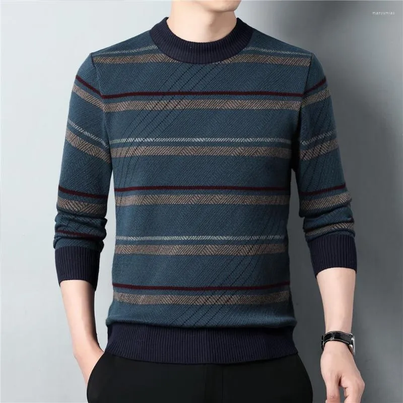 High Quality Mens Knitted Sweater O Neck Brand, Soft Striped Pullover  Sweater For Autumn/Winter Z1154 From Manyumiao, $96.54