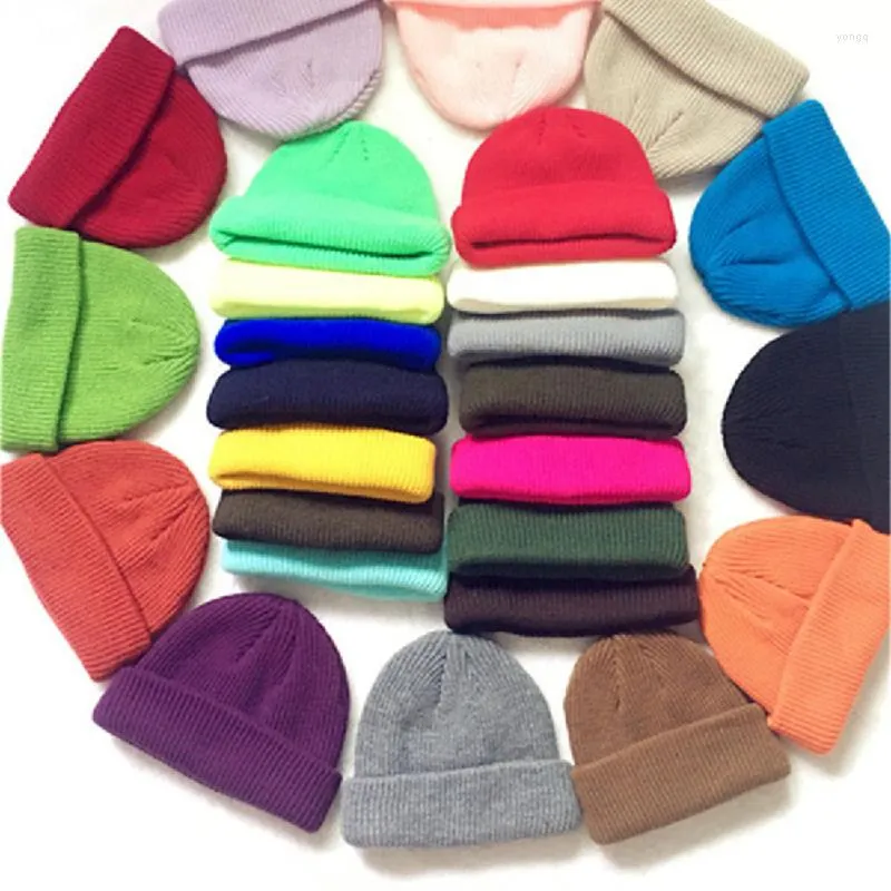 Bola bonés moda masculina gorro inverno malha chapéu menino crânio marinheiro boné punhos retro marinho curto cor sólida unisex outono quente