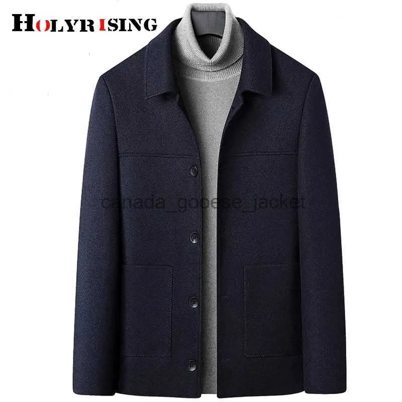 Women's Wool Blends men woolen jackets autumn winter solid overcoats wool soft trench coat man fitness simple topcoats 19649L230918