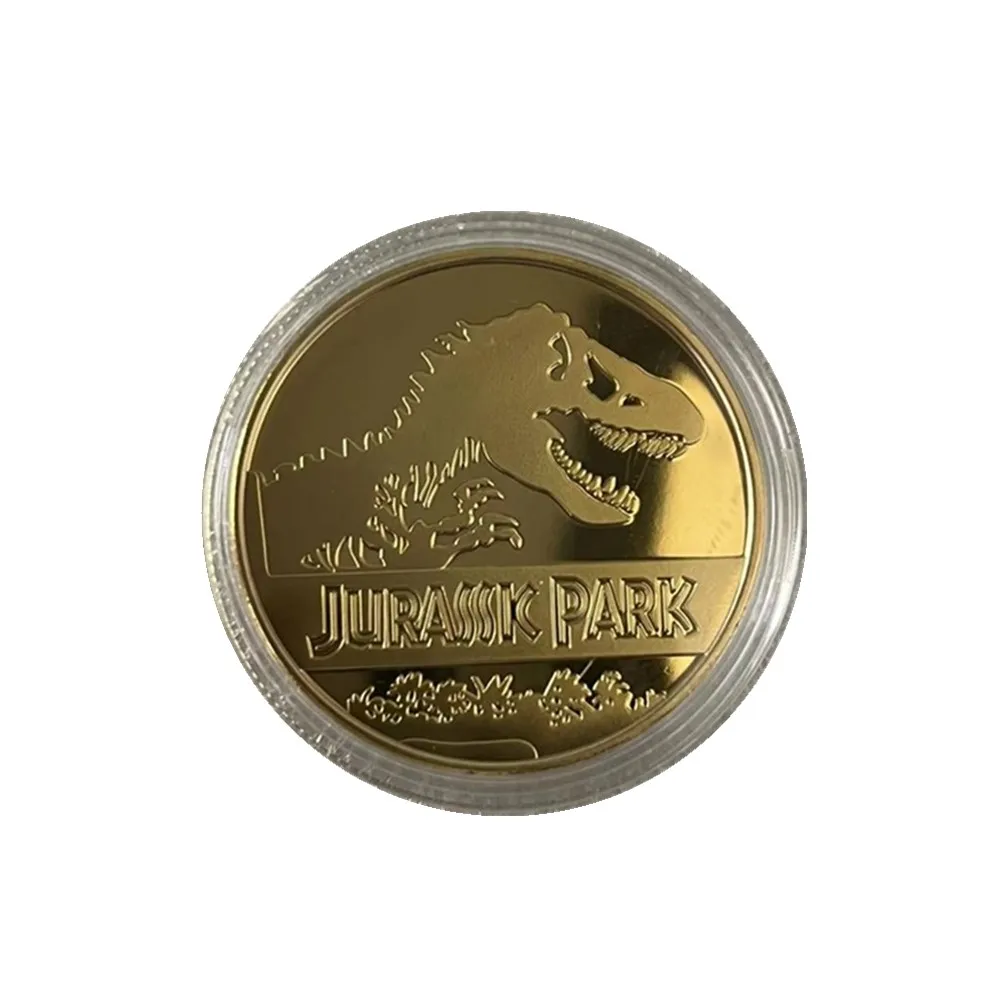 5pcs/مجموعة United States Jurassic Park Dinosaur Collection Gold Coin Gifts.CX