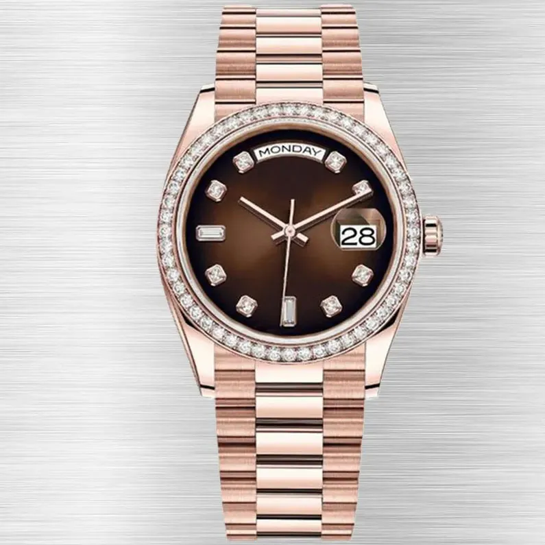 Kadınlar Designer Lady's Diamond Luxury Otomatik Saatler Erkekler İçin Busines İzle Premium Paslanmaz Çelik Mavi Bilek Saati İğne Safir Moda Hediyesi