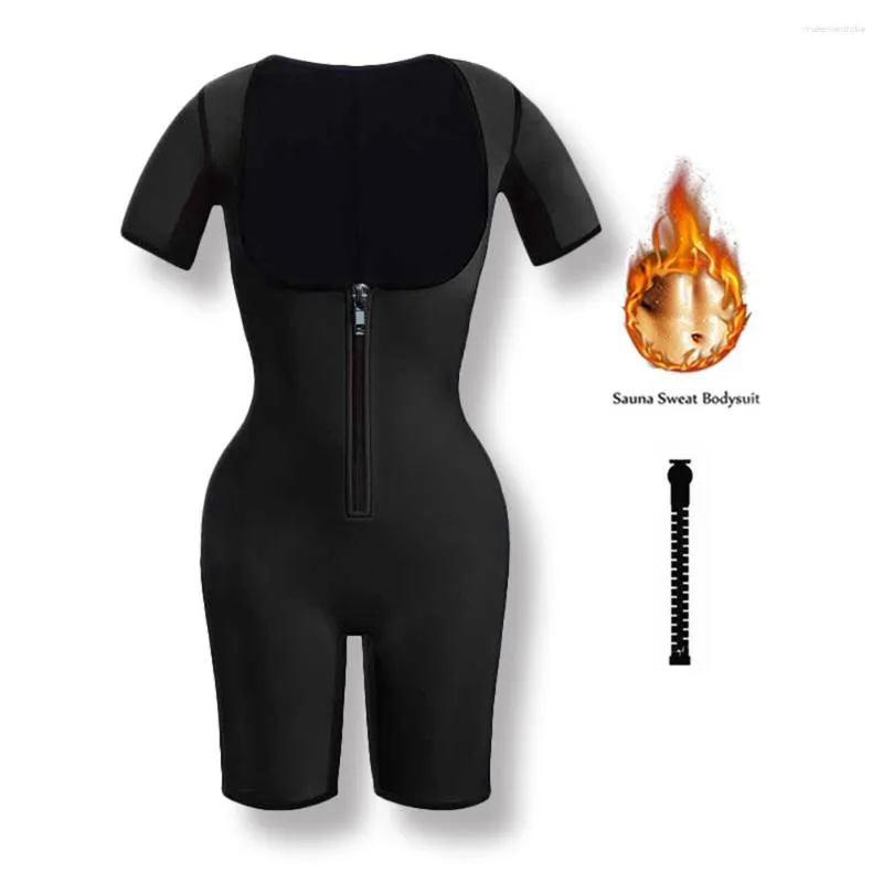 Women's Shapers Women Slimming Full Body Neoprene Sauna Suit Underbust Bodysuit Leg Fajas Waist Trainer Shapewear With Zipper Plus Size