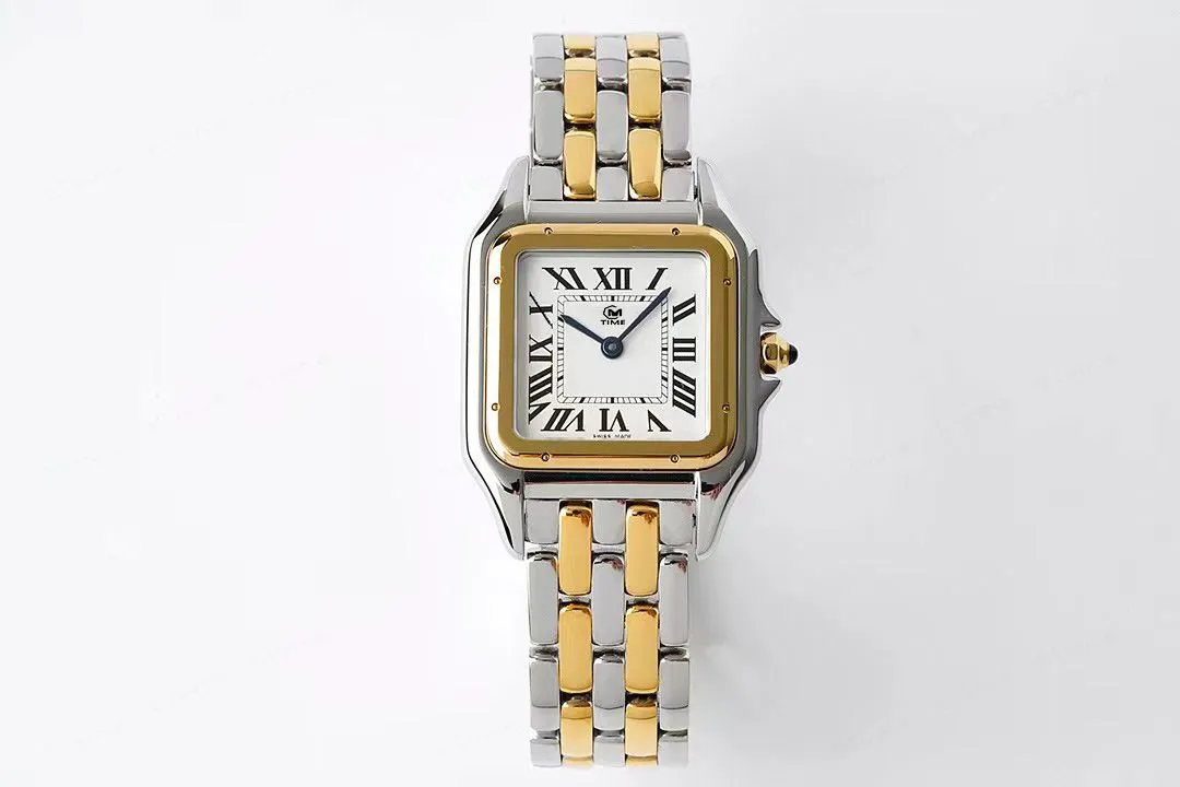 Los relojes de pareja de acero inoxidable para hombres de negocios y mujeres de moda se pueden seleccionar en 3 tamaños. Se pueden combinar varias pulseras con un reloj de pulsera de desmontaje rápido