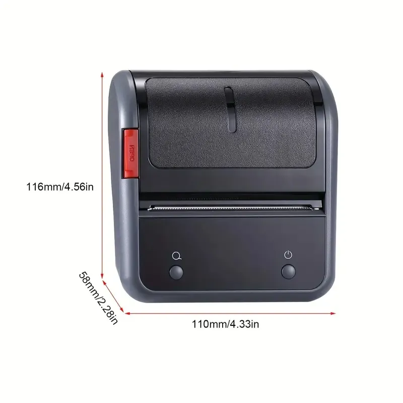 Stampante termica per etichette di spedizione da 4 pollici Macchina per  stampa di adesivi per codici a barre da 20 mm ~ 110 mm con USB e BT Paper  Room