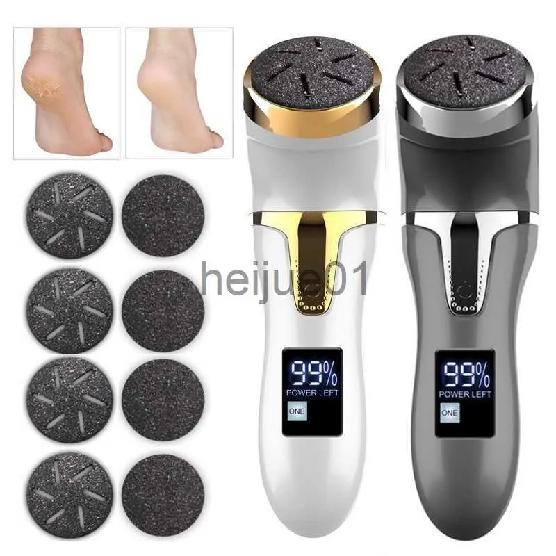 Máquina de barbear elétrica recarregável para pés, lixadeira elétrica para pedicure, IPX7, à prova d'água, 2 velocidades para eliminar pés, pele morta e calosidades x0918