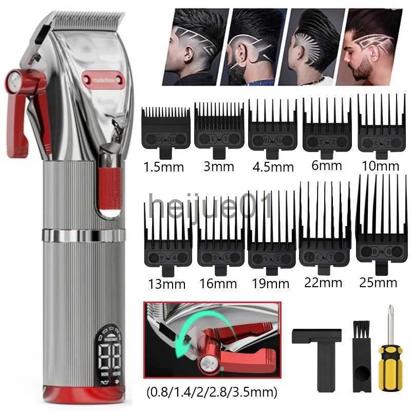 Máquina de corte de cabelo profissional sem fio Madeshow M5 Máquina de corte de cabelo para barbeiros estilistas kit de máquina de corte de cabelo x0918