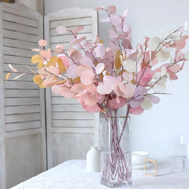 Decorative Flowers Simulated Autumn Plant Apple Leaf Leaves Wedding Home Decoration Long Branch Silk Flower DIY Wall