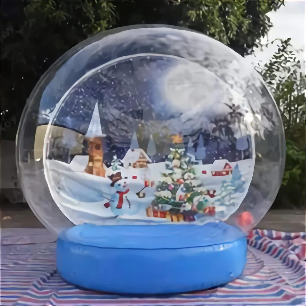 Globo gonfiabile della neve del fondo su misura per la decorazione di Natale La gente della cabina fotografica di Natale del globo trasparente della bolla entra