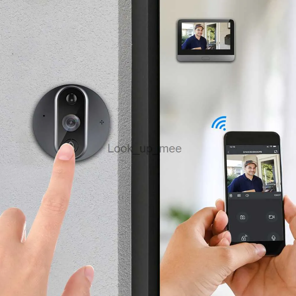 Дверные Звонки Smart WiFi Видео Глазок Дверной Звонок Камера Дверного  Просмотра PIR Обнаружение Движения HD Ночное Видение Приложение Tuya Пульт  Дистанционного Управления Для Дома HKD230918 От 7 120 руб. | DHgate