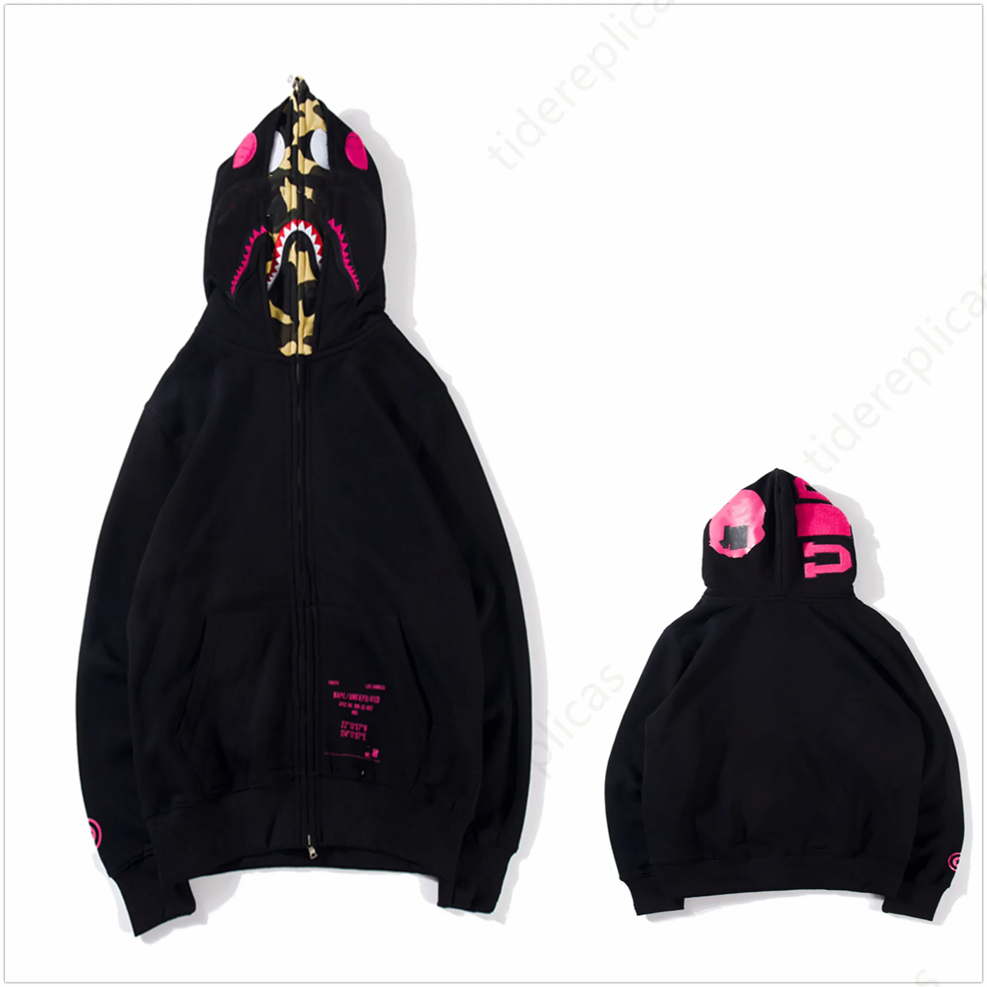 Designer Shark Reflective Double Cap Paul And Shark Hoodie Designer Shark Reflective Double Cap Paul And Shark Hoodie