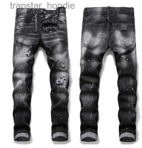 Herren Jeans 2021 Herren Jeans Top Hochwertige Designer Luxus Denim Männer Mode Biker Loch Ripped Tie Dye Mann Beliebte Hip Hop Jean Hosen L230918