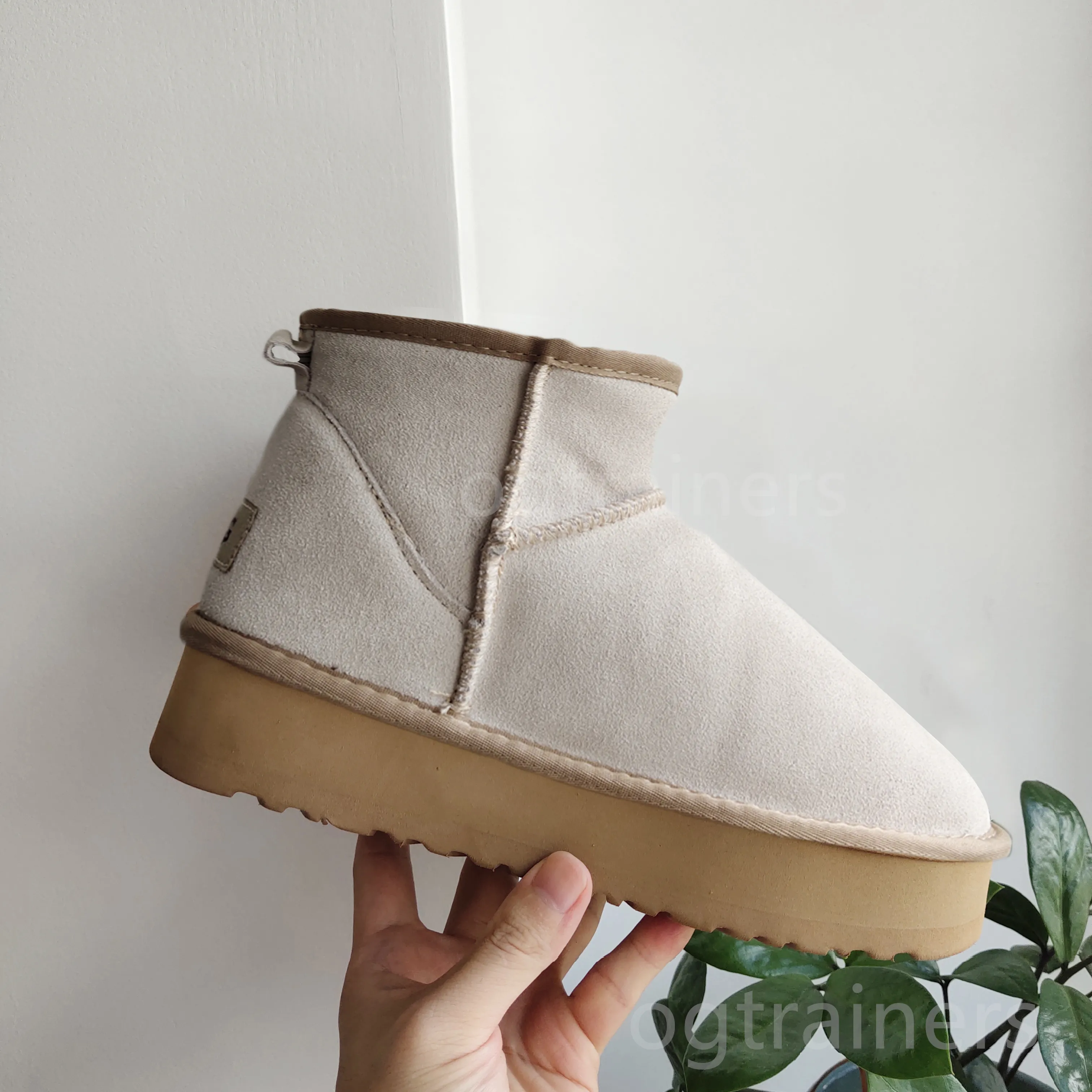 Designer Laarzen Voor Dames Australië Snowboot Dames Slipper Mode Ultra Mini Platform Laarsjes Winter Suede Wol Ugglie Dames Warm Bont Enkellaarsjes