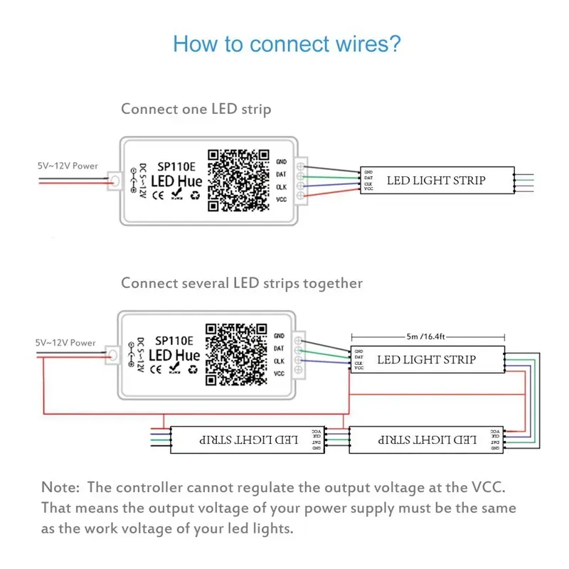 Edison2011 WS2812B WS2811 Addressable LED Bluetooth Controller iOS Android App Wireless Remote Control DC 5V~12V LED Strip Pixel