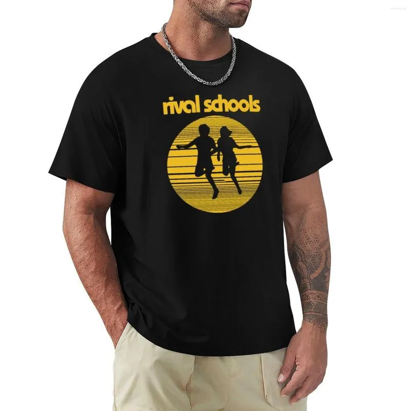 Męskie Polos Rival Schools Logo Yellow 17 T-Shirt Vintage T Shirt Cute Tops Hippie Ubrania Niestandardowe koszule dla mężczyzn