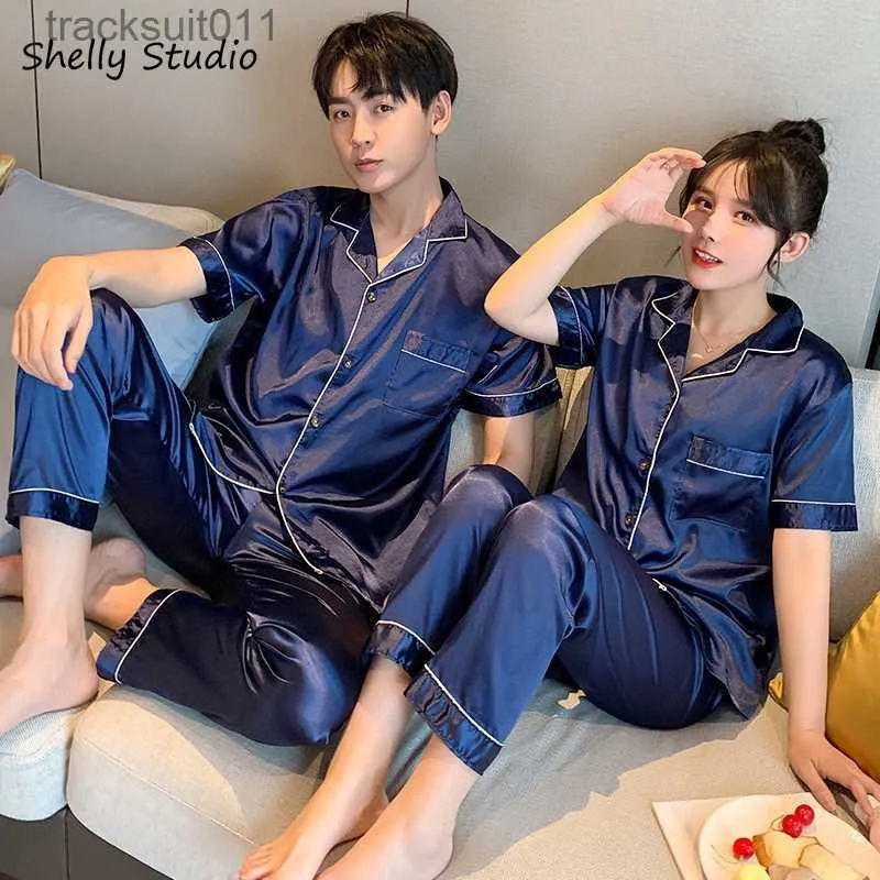 Ropa De Dormir Para Mujer Unisex Pareja Pijamas Mujeres Hombres Baju Tidur Ropa De Dormir Ropa De Dormir Sexy Saten Seda L230918 De 4 62 DHgate