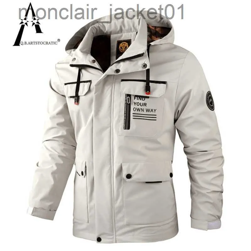 Heren Donsparka's Mode Mannen Casual Windjack Capuchon Man Waterdicht Outdoor Soft Shell Winterjas Kleding Warme Fleece Dikke J230918