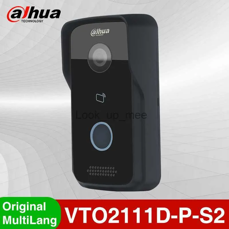 Doorbells Dahua VTO2111D-P-S2多言語ホームビデオインターコムドアベルアウトドアミニカメラIPヴィラドアステーションアプリリモートポーHKD230918