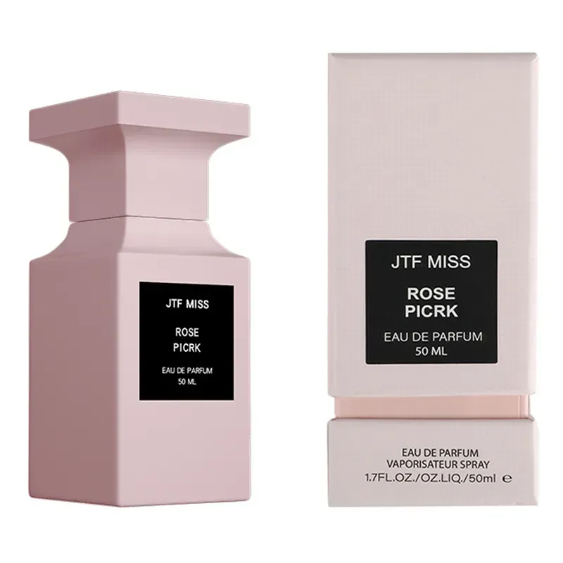 Kölnerna Mens och kvinnors parfym JTF Spray Bottle Glass Fashion Anti Sweat Flower 50 ml Snabb leverans