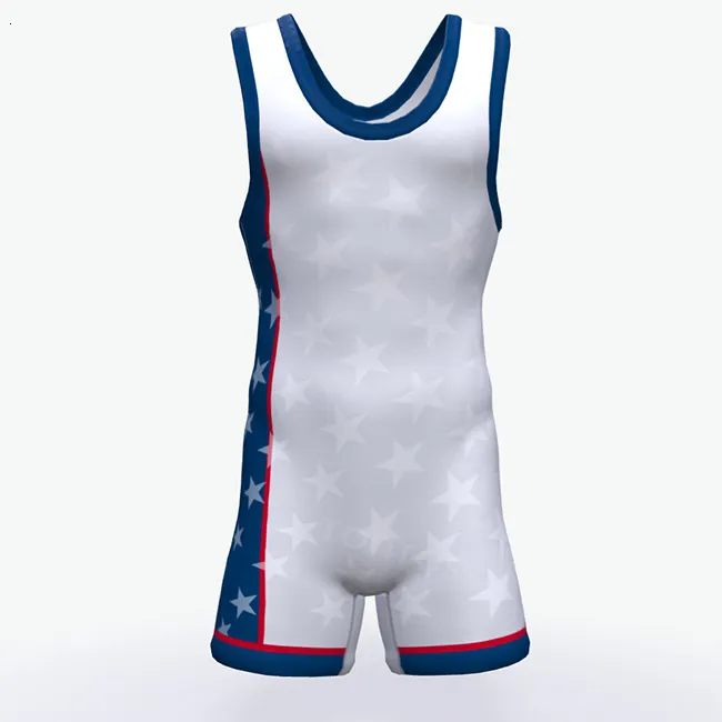 Autres articles de sport USA Wrestling Singlets Running Wear Suit USA Triathlon Body Iron Maillots de bain Gym Sport Fitness Skinsuit 230918