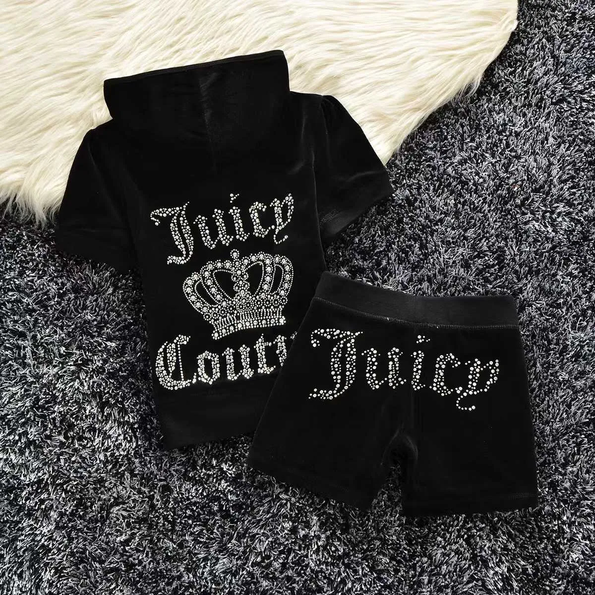 Women's Juicy Two Piece Pants Velvet Coutoure Set Track Suit Coture Sweatsuits European