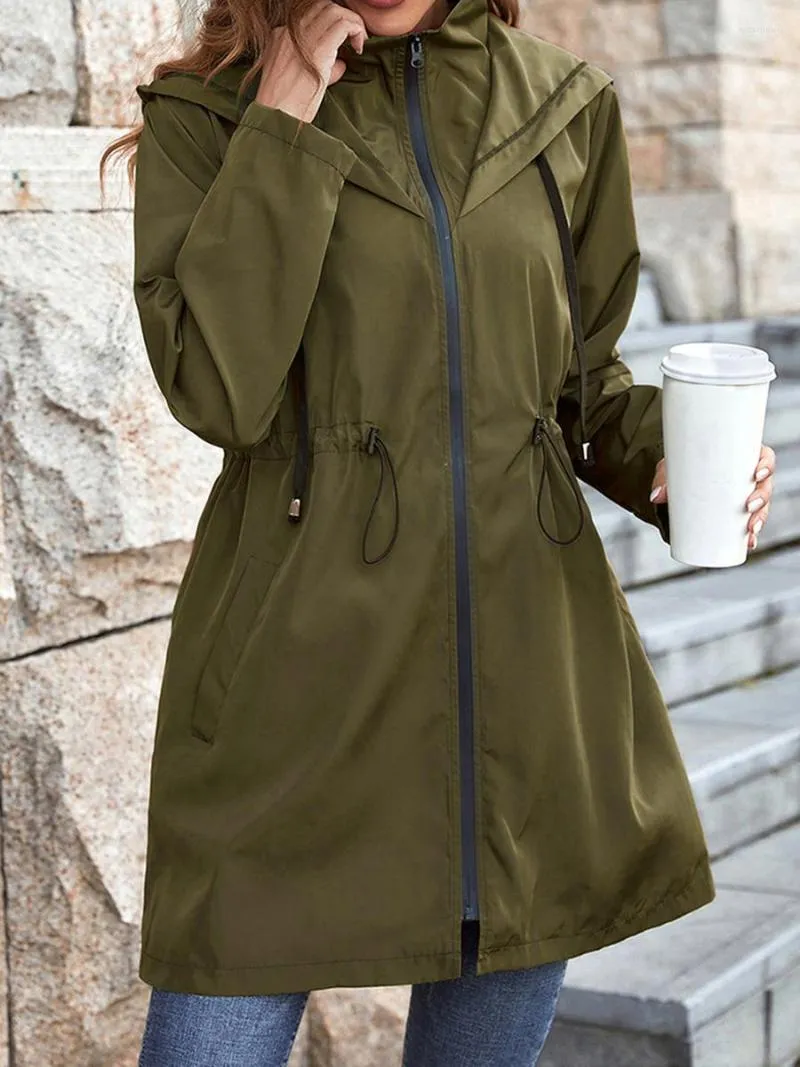 Jaquetas femininas impermeáveis jaqueta de chuva leve casacos de chuva ativo outdoorjacket trench coat roupas esportivas à prova de vento com capuz