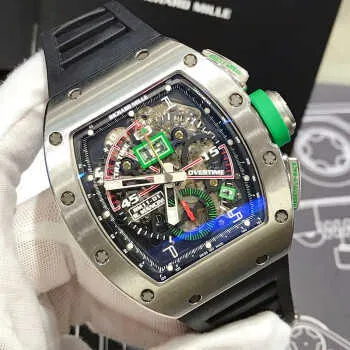 Richare n Factory Watch自動機械腕時計高級時計メンズスイススポーツメンズシリーズ自動機械50x427mmメンズウォッチRM1101チタンW Y