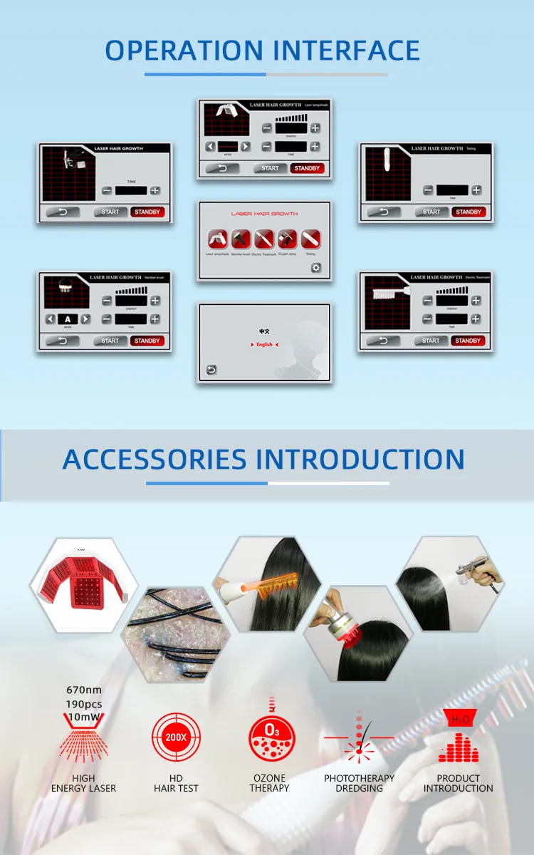 Multifunctional Co2 Laser Hair Growth Machine With Scalp Detection, Water Oxygen, And Beauty