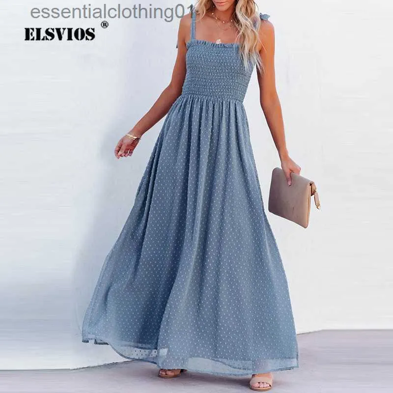 Basic Casual Dresses Summer New Sexy Ruffle Slim Dress Women Casual Holiday Sling High Waist Solid Vestidos Lady Fashion Sleeveless Slit Maxi Dresses L230918