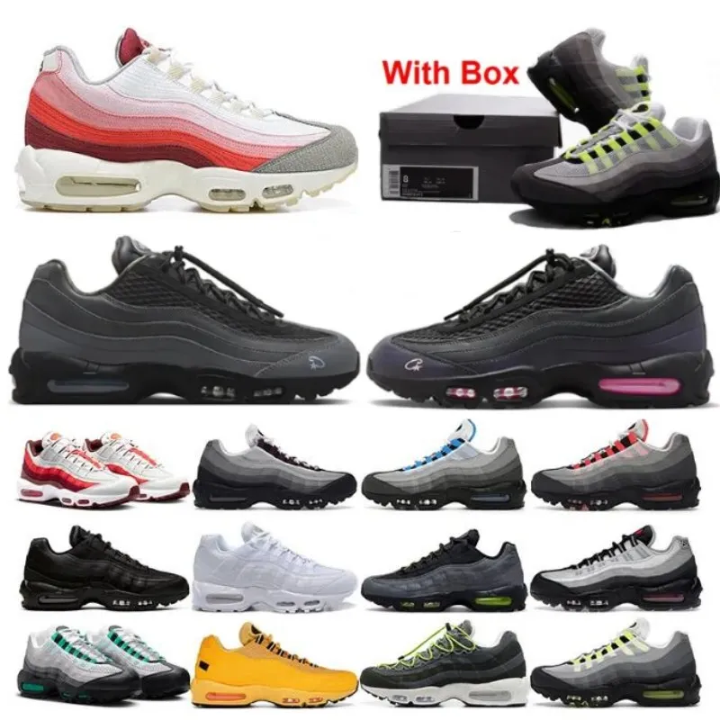 2024 Löpskor 95 95S trippel svart vit anatomi Egeisk stormrosa stråle sequoia skissspel Royal Stadium Green Smoke Grey Mens Trainers Sport Sneakers