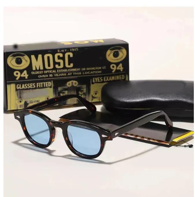 Atacado design s m l quadro 100 cores lente óculos de sol lemtosh johnny depp óculos polarizados seta rebite 1915 com caso