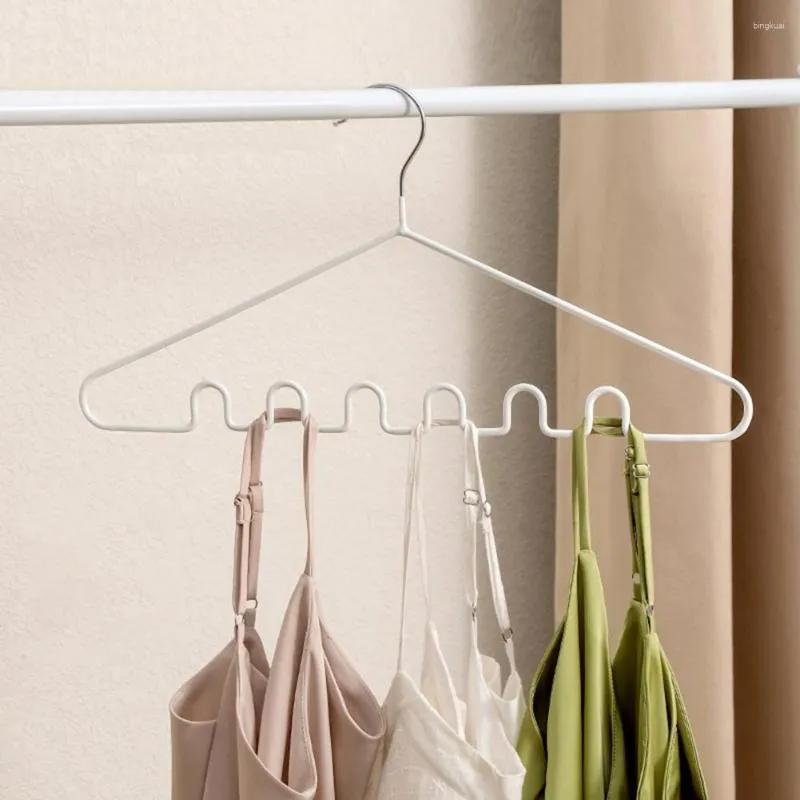 Hangers 5Pcs Wave Shape Costume Hanger Underwear Sling Dress Nightdress Anti-Slip Drying Rack Dormitory Clothes Support