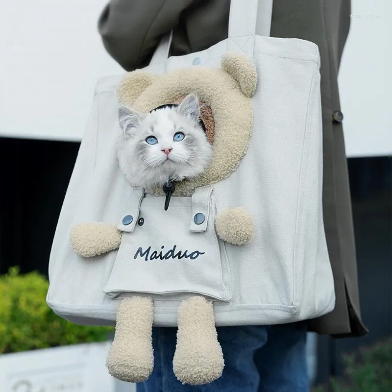 Cat Carriers Bag Portable Go Out Cloth Carry One-shouldered Pet Dog Backpack Holding Artifact High-looking Value