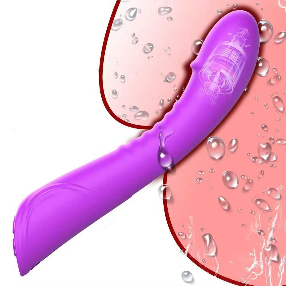 NXY Vibrators Dildo10 Mode Single Head Vibrator Female Sex Toys New Silicone Strong Shock Av Stick Masturbation Instruments Soft Massage 230809