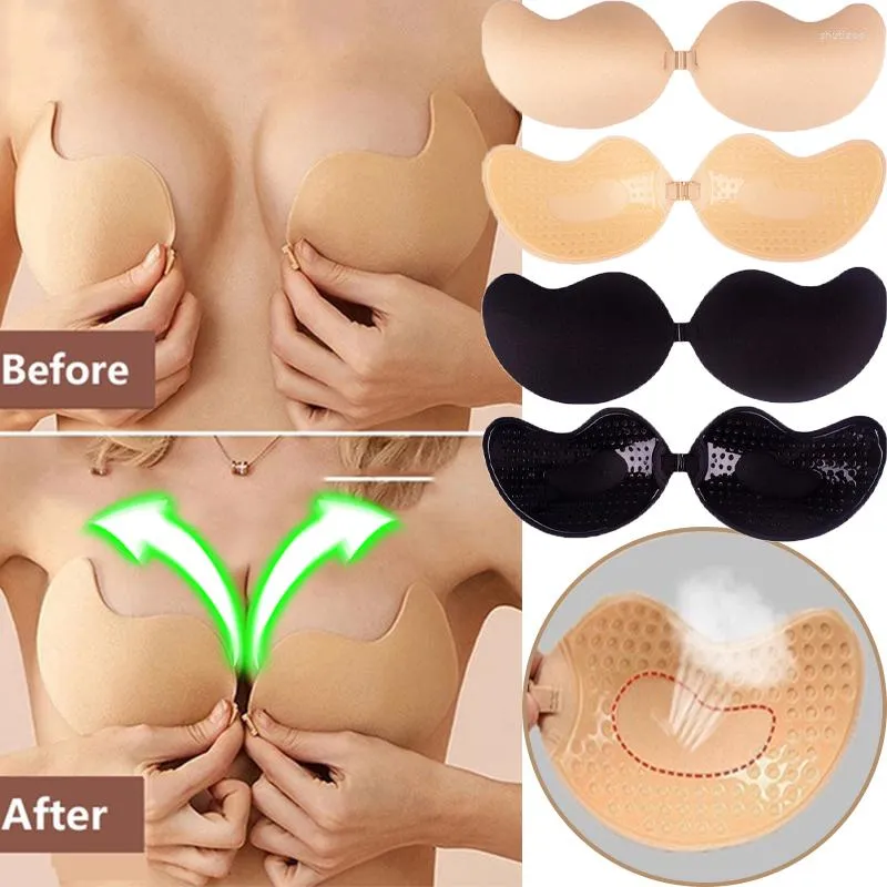 Bras Womens Strapless Silicone Chest Stickers Lift Up Nude Bra