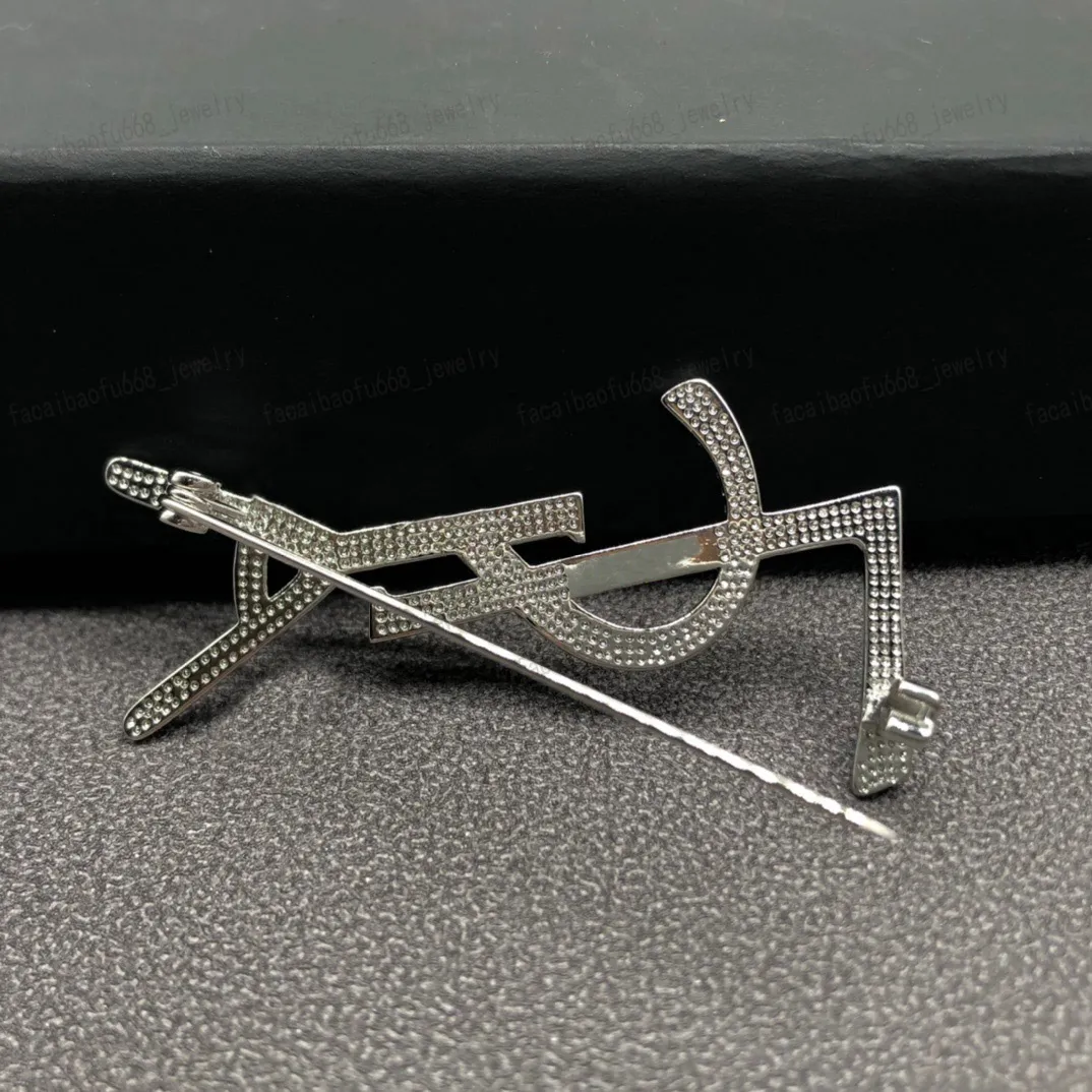 Splice Black/Silver Alphabet Brooch Pins with Cubic Zirconia, Silver ...