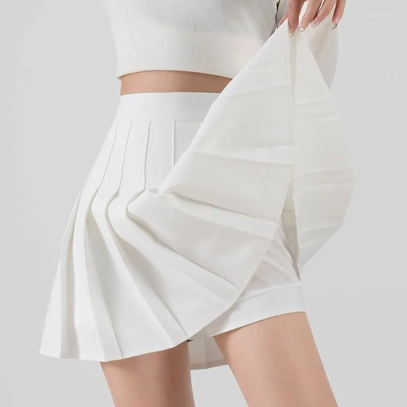 Skirts Summer High Waist Pleated Skirt For Women With Zipper Student A-line Mini Preppy Style Y2k Korean Fashion Clothing