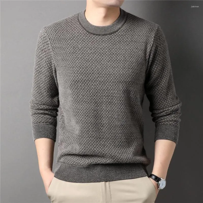 Pulls pour hommes Marque O-Cou Polaire Pull tricoté Hommes Vêtements Automne Hiver Arrivée Classique Casual Pull Chaud Jersey Z1179