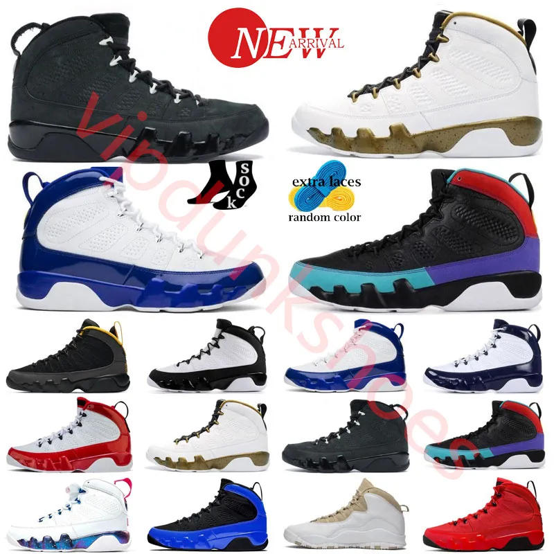 9 9s Jumpman Buesball Buty 10s Projektanci mężczyźni unc czarny srebrny żółty złoto brązowy zielony zielony purpurowy brązowy biały orlando fajne szary sport