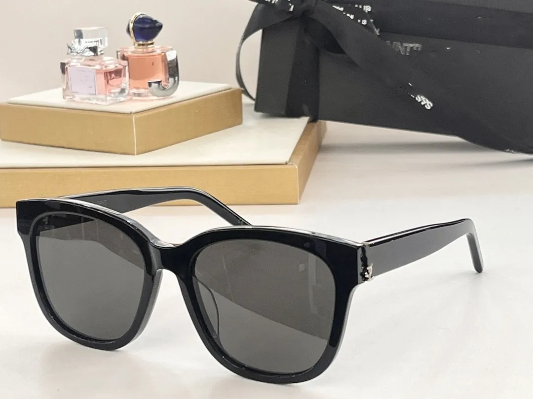 Óculos de sol redondos pretos de alta qualidade M68 para mulheres Sl Original famoso clássico retrô marca óculos de sol de design de moda com caixa