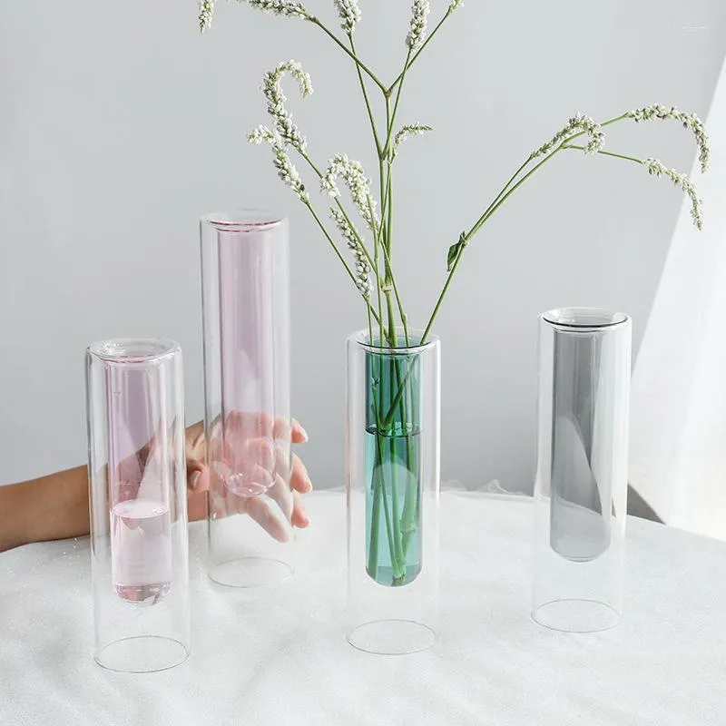 Vases Transparent Glass Vase Personalized Floral Home Decoration