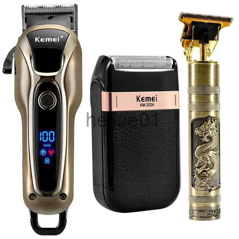 Electric Shavers Professional Barber Hair Clipper Rechargeable Electric Finish Cutting Machine Beard Trimmer Shaver Cordless Corded x0918